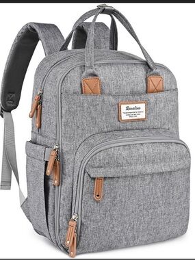 Ruvalino Large Diaper Bag Backpack, Multifunction Baby Changing Travel Bag.